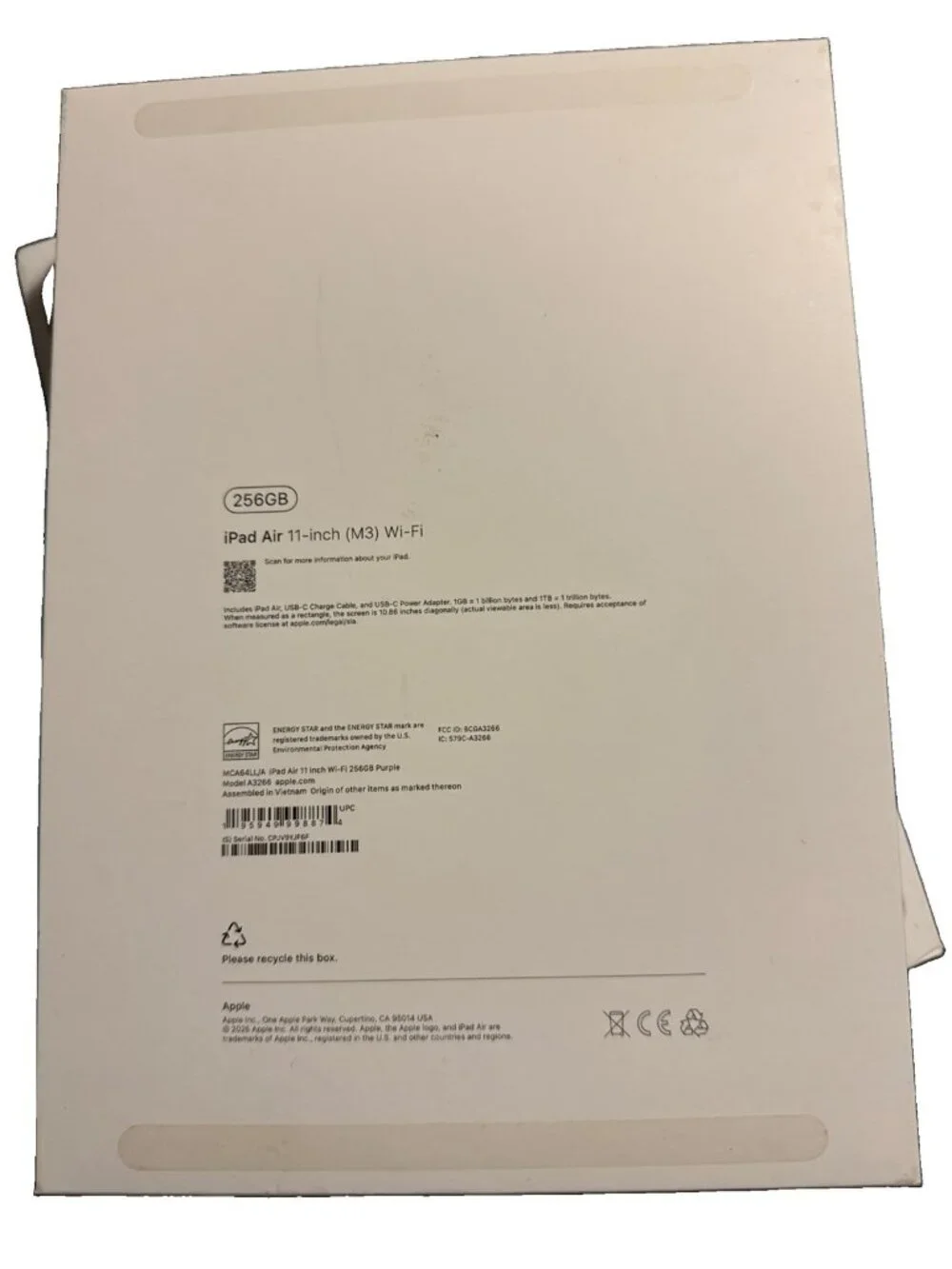 EMPTY BOX ONLY Apple iPad Air 11